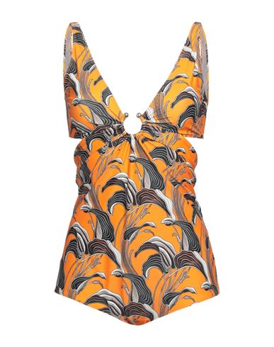 Paco Rabanne Rabanne Woman One-piece Swimsuit Orange Size 2 Polyamide, Elastane