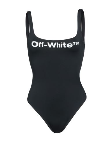 Off-white Woman One-piece Swimsuit Black Size 2 Polyester, Elastane