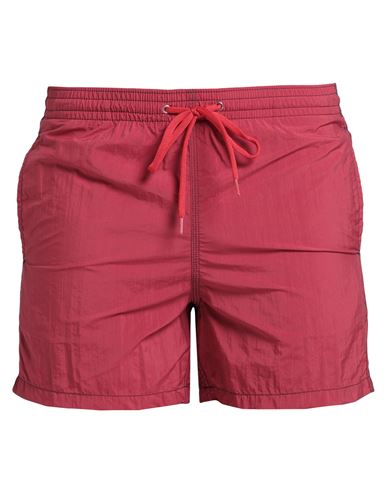 Malo Man Swim Trunks Burgundy Size 4xl Polyester In Red