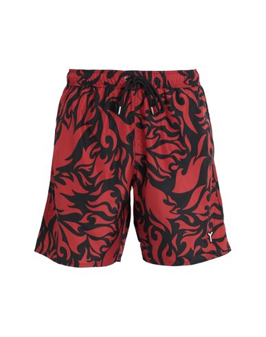 Yes I Am Man Swim Trunks Black Size Xl Polyester In Red