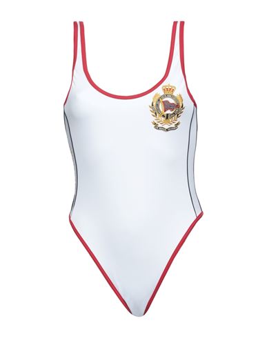 Guess Woman One-piece Swimsuit White Size L Polyamide, Elastane