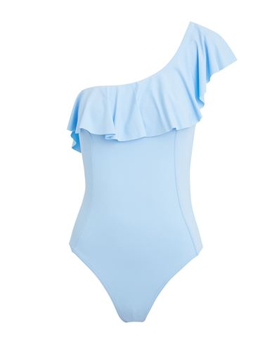 8 By Yoox One Piece Swimsuit Woman One-piece Swimsuit Light Blue Size Xxl Recycled Polyamide, Elasta