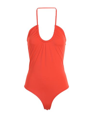 Vila Woman One-piece Swimsuit Orange Size M Polyamide, Elastane