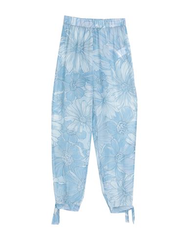 Aspesi Woman Beach Shorts And Pants Light Blue Size M Cotton, Silk