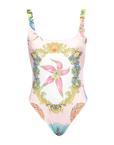 Versace Woman One-piece Swimsuit Yellow Size 2 Polyester, Elastane