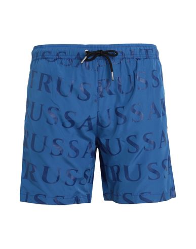 Trussardi Man Swim Trunks Blue Size Xxl Polyester