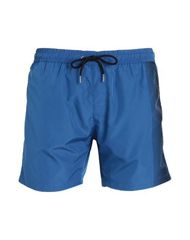 Shop Trussardi Man Swim Trunks Blue Size Xxl Polyester
