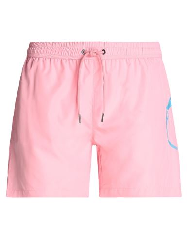 Trussardi Man Swim Trunks Pink Size Xxl Polyester