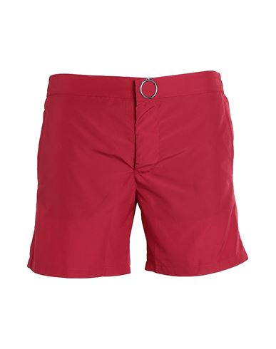 Trussardi Man Swim Trunks Brick Red Size Xl Polyester