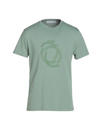 Trussardi Man T-shirt Sage Green Size S Cotton, Elastane