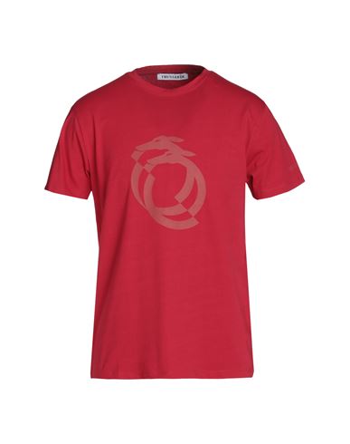Trussardi Man T-shirt Brick Red Size M Cotton, Elastane