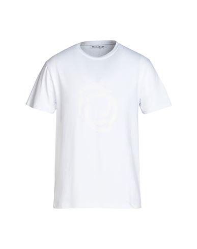 Shop Trussardi Man T-shirt White Size L Cotton, Elastane