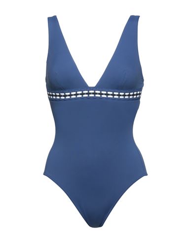 Shop Iodus Woman One-piece Swimsuit Blue Size 12 Polyamide, Elastane