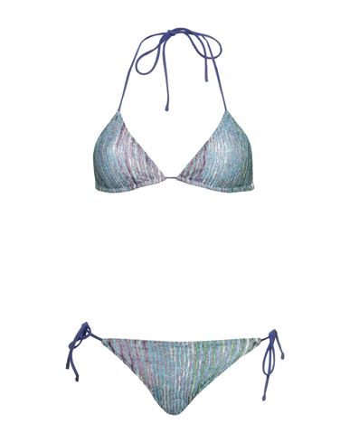 Missoni Woman Bikini Sky Blue Size 6 Viscose, Polyester, Polyamide, Elastane