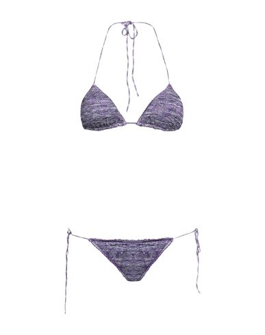 Missoni Woman Bikini Purple Size 4 Viscose, Polyester, Polyamide, Elastane