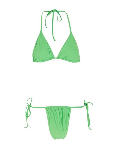 8 By Yoox Recycled Reverse-triangle Bikini Woman Bikini Green Size Xl Recycled Polyamide, Elastane