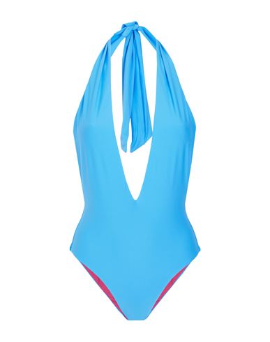 8 By Yoox Recycled Double Face One-piece Swimsuit Woman One-piece Swimsuit Light Blue Size Xl Recycl