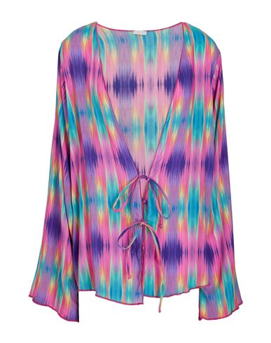 8 By Yoox Printed Top_beach Cover-up Woman Cover-up Fuchsia Size Xl Viscose In Pink