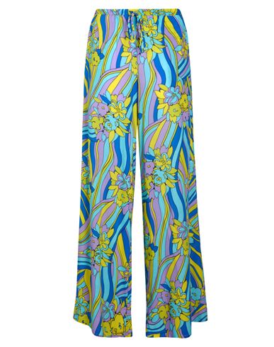 8 By Yoox Printed Pull-on Pants_beach Cover-up Woman Beach Shorts And Pants Sky Blue Size Xl Viscose