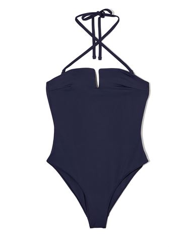 Cos Halterneck Bandeau Swimsuit In Blue