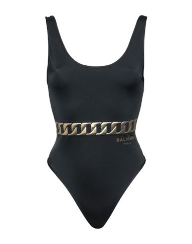 Balmain Woman One-piece Swimsuit Black Size 2 Polyamide, Elastane