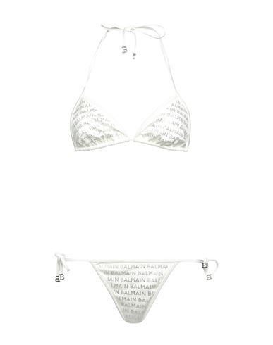 Balmain Woman Bikini Ivory Size 10 Polyamide, Elastane In White