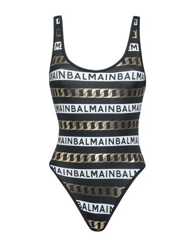 Balmain Woman One-piece Swimsuit Black Size 14 Polyamide, Elastane