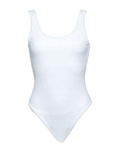Balmain Woman One-piece Swimsuit White Size 10 Polyamide, Elastane