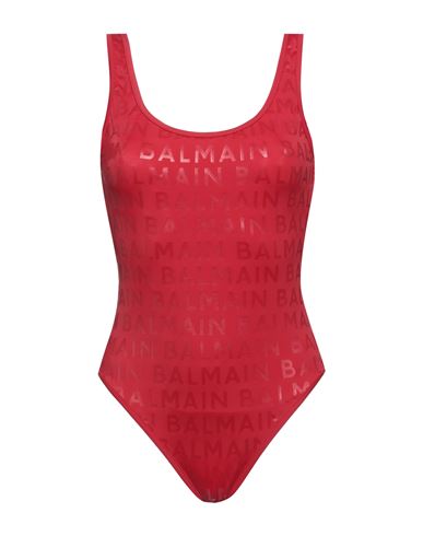 Balmain Woman One-piece Swimsuit Red Size 8 Polyamide, Elastane