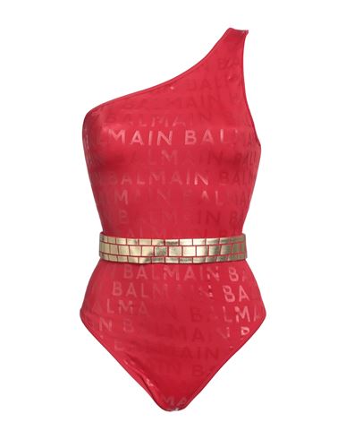 Balmain Woman One-piece Swimsuit Red Size 6 Polyamide, Elastane