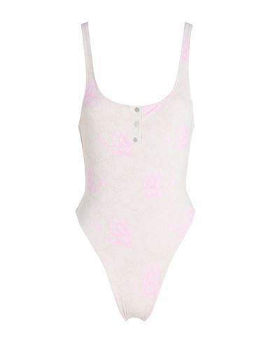 Frankies Bikinis Lace On The Beach Woman One-piece Swimsuit Ivory Size L Nylon, Elastane In White