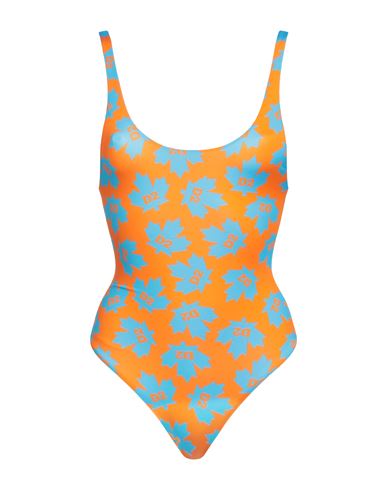 Dsquared2 Woman One-piece Swimsuit Orange Size 4 Polyamide, Elastane