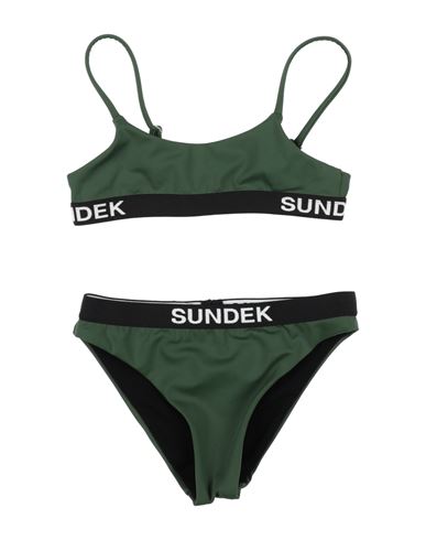 Shop Sundek Toddler Girl Bikini Dark Green Size 6 Polyamide, Elastane