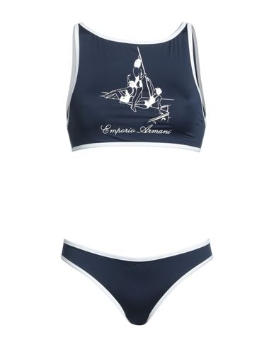 Emporio Armani Woman Bikini Navy Blue Size 8 Polyamide, Elastane