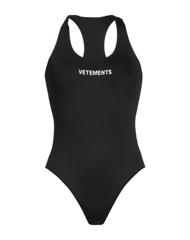 Shop Vetements Woman One-piece Swimsuit Black Size S Polyamide, Elastane