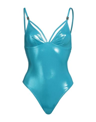 Moschino Woman One-piece Swimsuit Azure Size 10 Polyamide, Elastane In Blue
