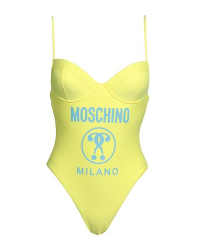 Moschino Woman One-piece Swimsuit Yellow Size 4 Polyamide, Elastane