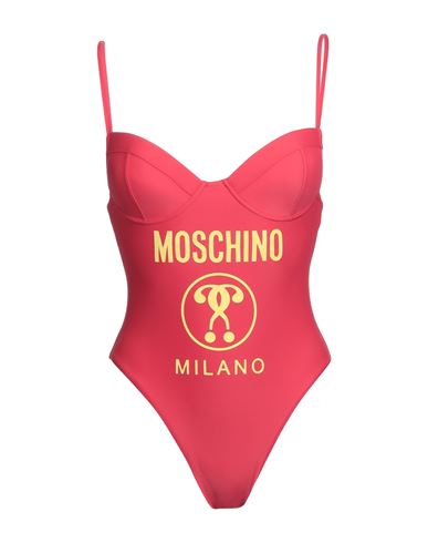 Shop Moschino Woman One-piece Swimsuit Tomato Red Size 10 Polyamide, Elastane