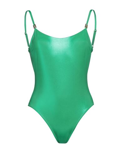 Moschino Woman One-piece Swimsuit Emerald Green Size 12 Polyamide, Elastane