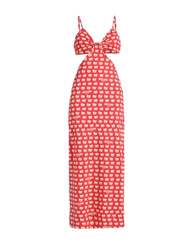 Moschino Woman Cover-up Coral Size L Polyamide, Elastane In Red