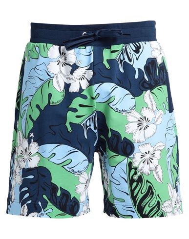 Moschino Man Beach Shorts And Pants Navy Blue Size Xxl Cotton, Elastane