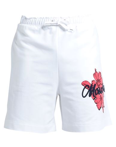 Moschino Man Beach Shorts And Pants White Size L Cotton, Elastane