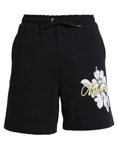 Moschino Man Beach Shorts And Pants Black Size Xs Cotton, Elastane
