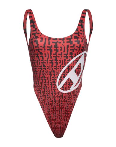 Diesel Woman One-piece Swimsuit Red Size L Polyester, Elastane