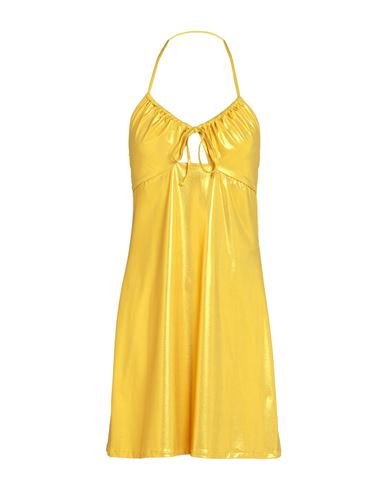 Moschino Woman Cover-up Yellow Size L Polyamide, Elastane