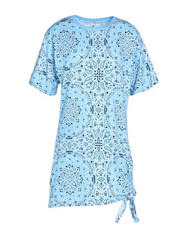 Moschino Woman Cover-up Sky Blue Size M Cotton, Elastane