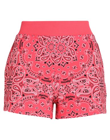 Moschino Woman Beach Shorts And Pants Coral Size Xl Cotton, Elastane In Red