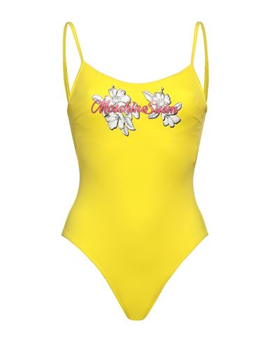 Moschino Woman One-piece Swimsuit Yellow Size 10 Polyamide, Elastane