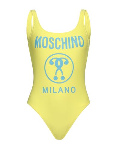 Moschino Woman One-piece Swimsuit Yellow Size 10 Polyamide, Elastane