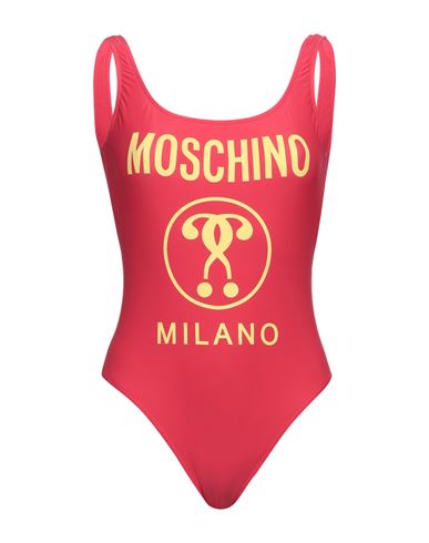 Shop Moschino Woman One-piece Swimsuit Tomato Red Size 10 Polyamide, Elastane